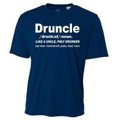 Funny Drunk Uncle Druncle Definition Cooling Performance Crew T-Shirt