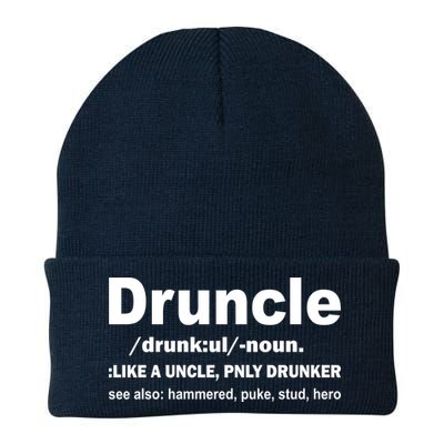 Funny Drunk Uncle Druncle Definition Knit Cap Winter Beanie