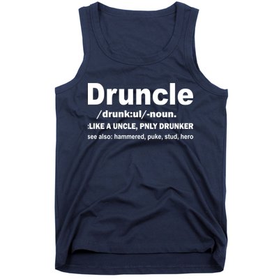Funny Drunk Uncle Druncle Definition Tank Top