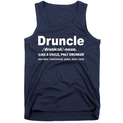 Funny Drunk Uncle Druncle Definition Tank Top