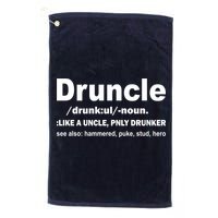 Funny Drunk Uncle Druncle Definition Golf Towel