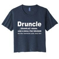 Funny Drunk Uncle Druncle Definition Crop Top