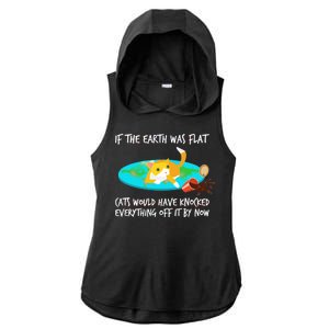 Funny Earth Cat Ladies PosiCharge Tri-Blend Wicking Draft Hoodie Tank