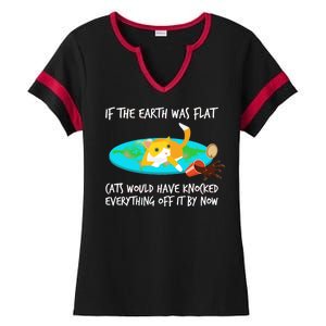 Funny Earth Cat Ladies Halftime Notch Neck Tee