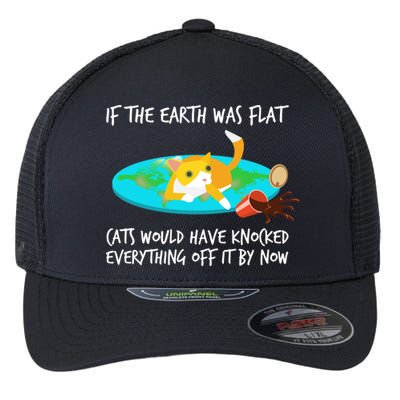 Funny Earth Cat Flexfit Unipanel Trucker Cap