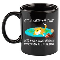 Funny Earth Cat 11oz C Handle Ceramic Mug