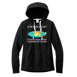 Funny Earth Cat Women's Fleece Hoodie