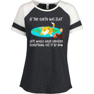 Funny Earth Cat Enza Ladies Jersey Colorblock Tee