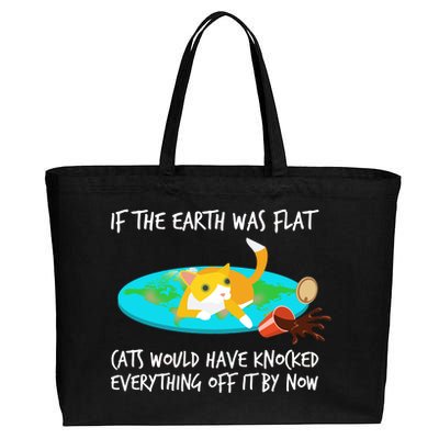 Funny Earth Cat Cotton Canvas Jumbo Tote