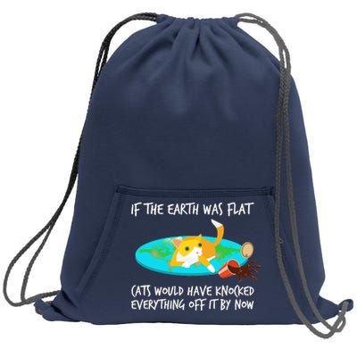 Funny Earth Cat Sweatshirt Cinch Pack Bag