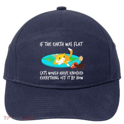 Funny Earth Cat 7-Panel Snapback Hat