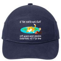 Funny Earth Cat 7-Panel Snapback Hat