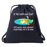 Funny Earth Cat Drawstring Bag