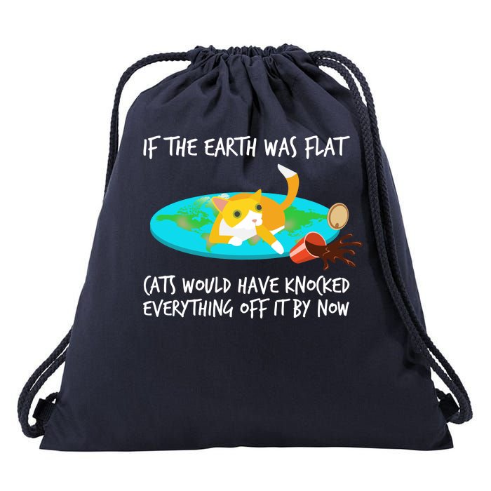 Funny Earth Cat Drawstring Bag