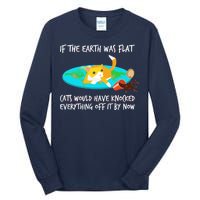 Funny Earth Cat Tall Long Sleeve T-Shirt