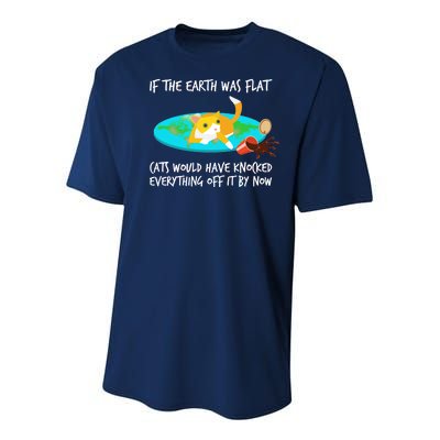 Funny Earth Cat Youth Performance Sprint T-Shirt