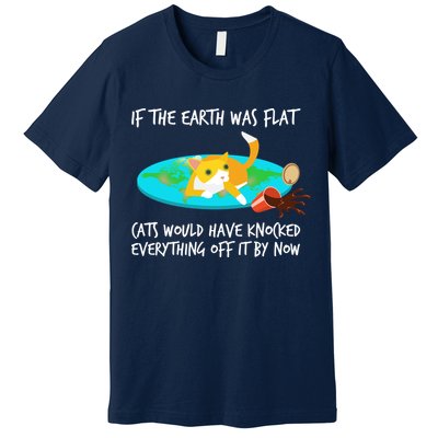 Funny Earth Cat Premium T-Shirt
