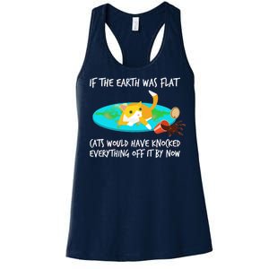 Funny Earth Cat Women's Racerback Tank