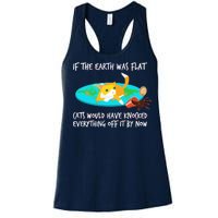 Funny Earth Cat Women's Racerback Tank