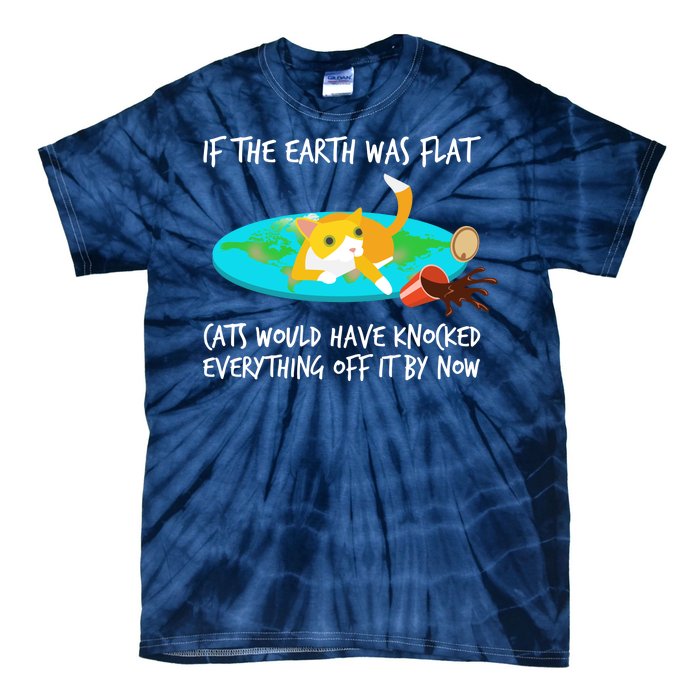 Funny Earth Cat Tie-Dye T-Shirt