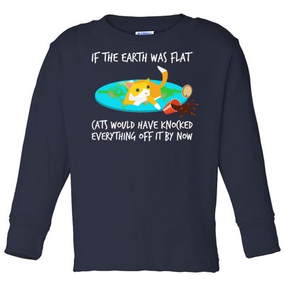 Funny Earth Cat Toddler Long Sleeve Shirt