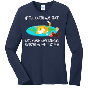 Funny Earth Cat Ladies Long Sleeve Shirt