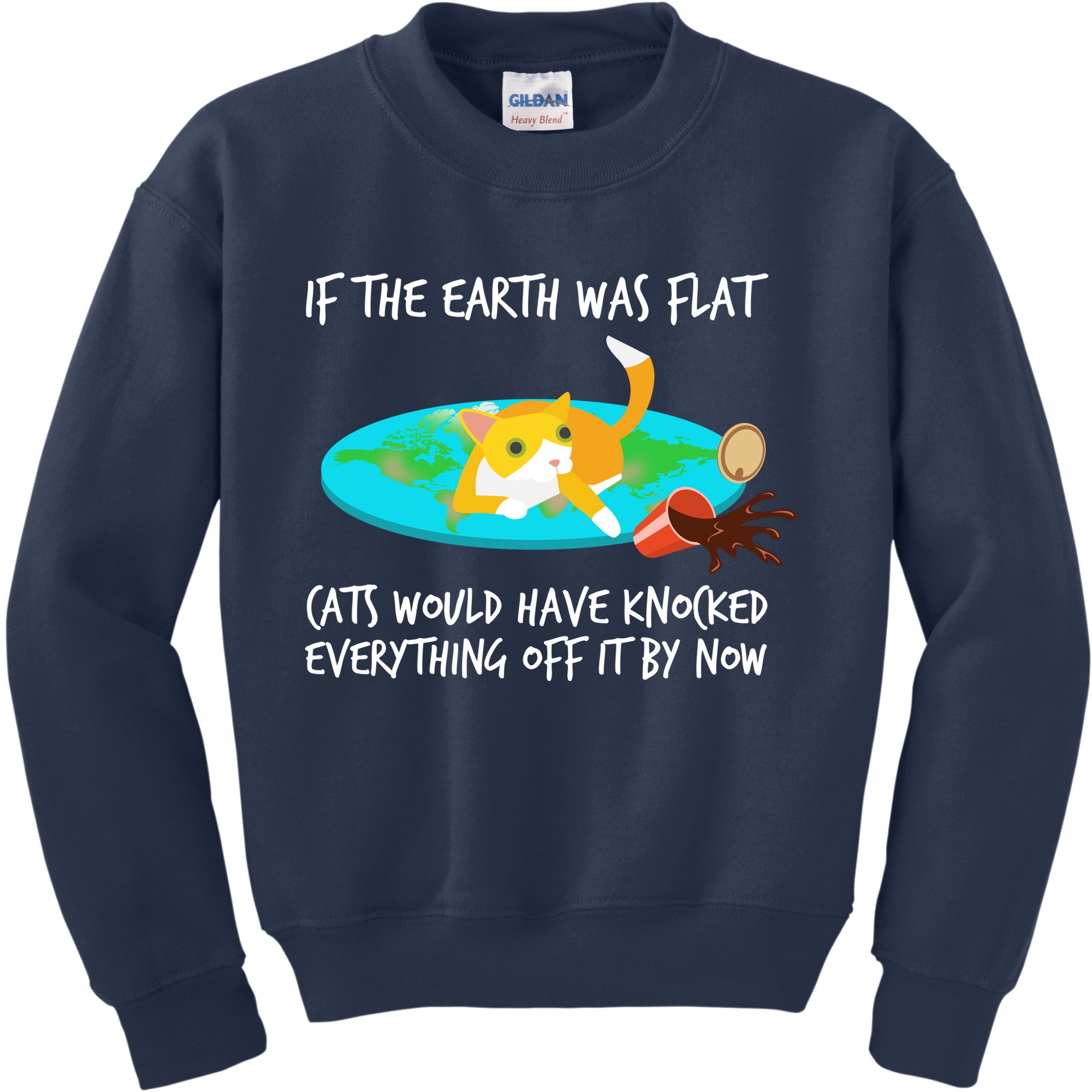 Funny Earth Cat Kids Sweatshirt