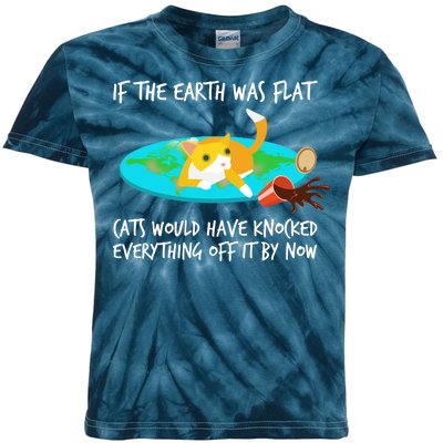 Funny Earth Cat Kids Tie-Dye T-Shirt