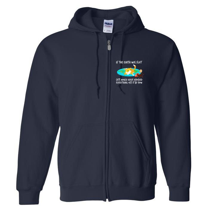 Funny Earth Cat Full Zip Hoodie