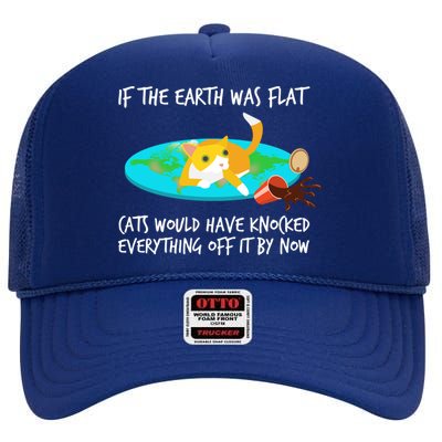 Funny Earth Cat High Crown Mesh Back Trucker Hat