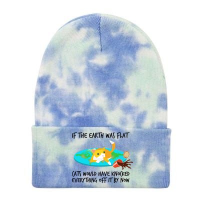 Funny Earth Cat Tie Dye 12in Knit Beanie