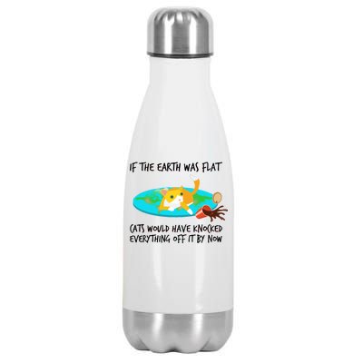 Funny Earth Cat Stainless Steel Insulated Water Bottle