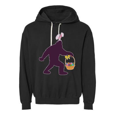 Funny Easter Bunny Eared Bigfoot Sasquatch  Garment-Dyed Fleece Hoodie