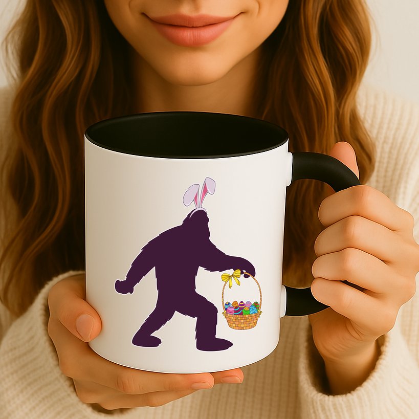 Funny Easter Bunny Eared Bigfoot Sasquatch  Mug
