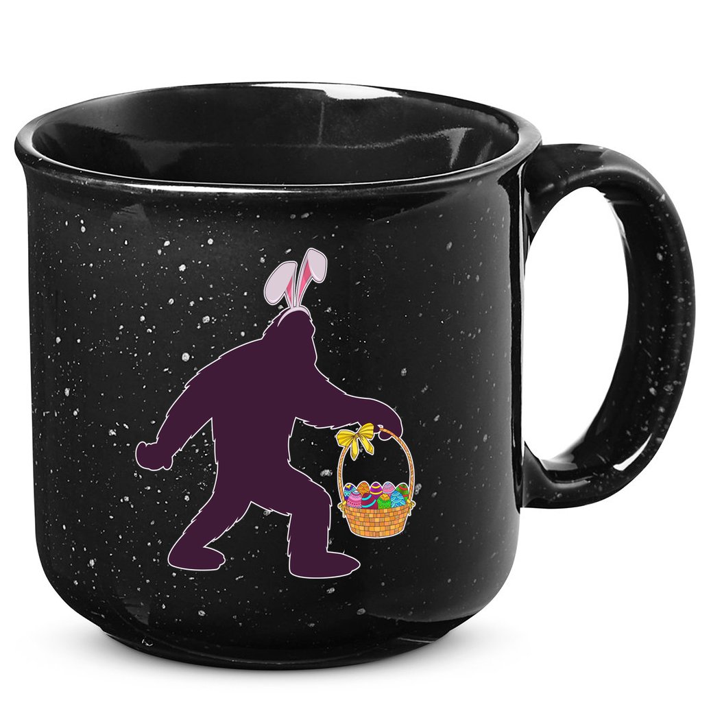 Funny Easter Bunny Eared Bigfoot Sasquatch  15oz Campfire Ceramic Mug