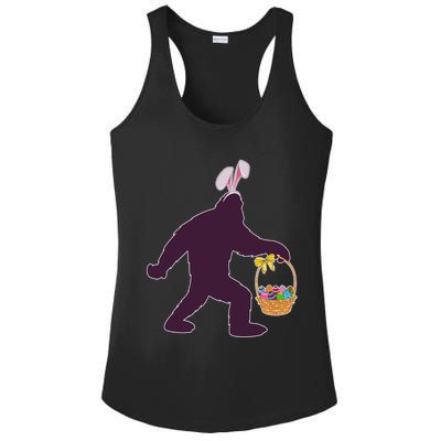 Funny Easter Bunny Eared Bigfoot Sasquatch  Ladies PosiCharge Competitor Racerback Tank