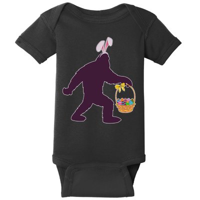 Funny Easter Bunny Eared Bigfoot Sasquatch  Baby Bodysuit