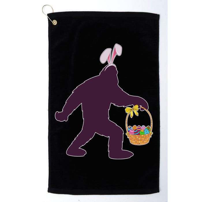 Funny Easter Bunny Eared Bigfoot Sasquatch  Golf Towel