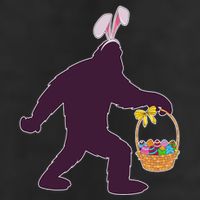Funny Easter Bunny Eared Bigfoot Sasquatch  Golf Towel