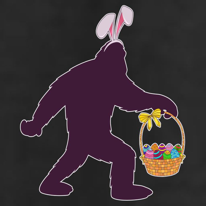 Funny Easter Bunny Eared Bigfoot Sasquatch  Golf Towel
