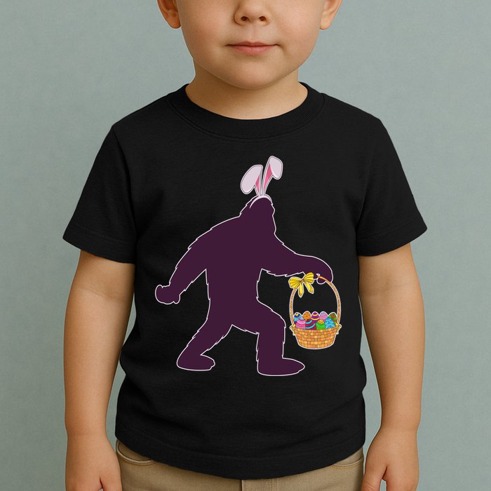 Funny Easter Bunny Eared Bigfoot Sasquatch  Toddler T-Shirt