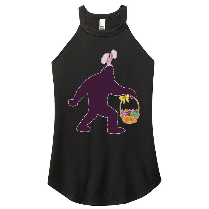Funny Easter Bunny Eared Bigfoot Sasquatch  Women's Perfect Tri Rocker Tank