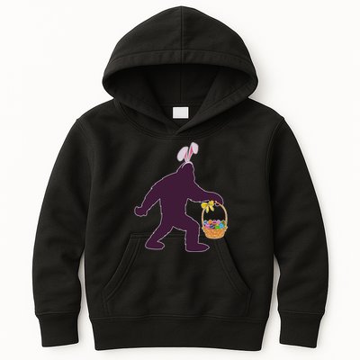Funny Easter Bunny Eared Bigfoot Sasquatch  Kids Hoodie