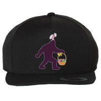 Funny Easter Bunny Eared Bigfoot Sasquatch  Wool Snapback Cap
