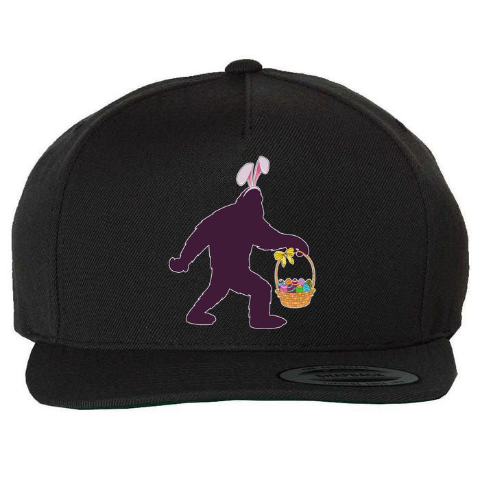 Funny Easter Bunny Eared Bigfoot Sasquatch  Wool Snapback Cap