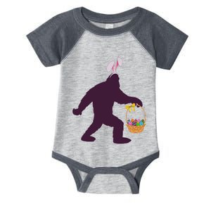 Funny Easter Bunny Eared Bigfoot Sasquatch  Infant Baby Jersey Bodysuit