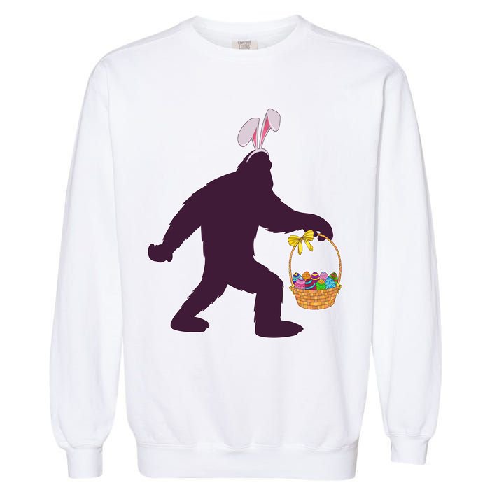 Funny Easter Bunny Eared Bigfoot Sasquatch  Garment-Dyed Sweatshirt