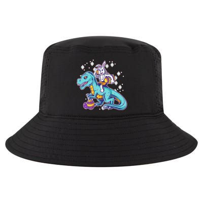 Funny Easter Bunny Riding T-Rex Cool Comfort Performance Bucket Hat