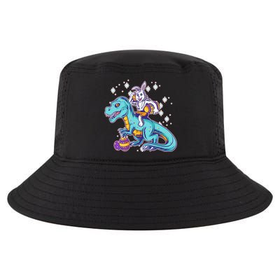 Funny Easter Bunny Riding T-Rex Cool Comfort Performance Bucket Hat