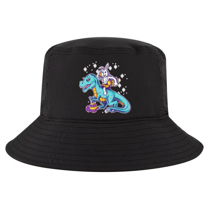 Funny Easter Bunny Riding T-Rex Cool Comfort Performance Bucket Hat